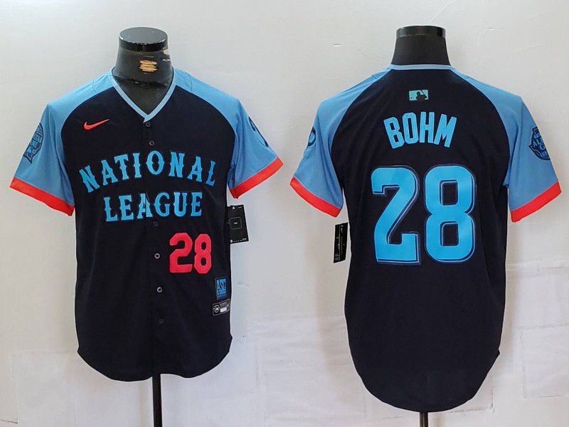 Men Philadelphia Phillies #28 Bohm Blue All star 2024 Nike MLB Jersey style 3